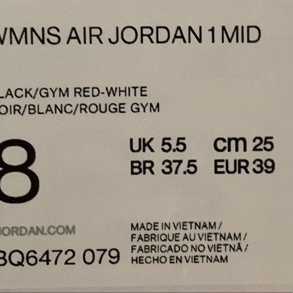 Nike Air Jordan 1 ❌SOLD🎁Mid Alternate Bred Toe Womens 8 - Picture 10 of 10